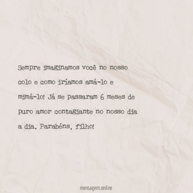 Parabéns, filho!