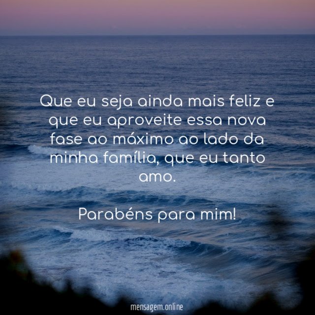 Desejo a mim um feliz aniversário