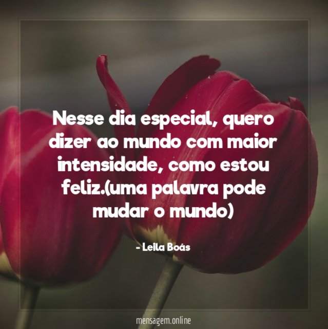 Nesse dia especial