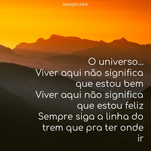 O universo…