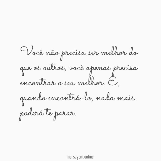 O seu melhor