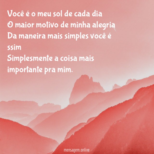 Você é o meu sol de cada dia