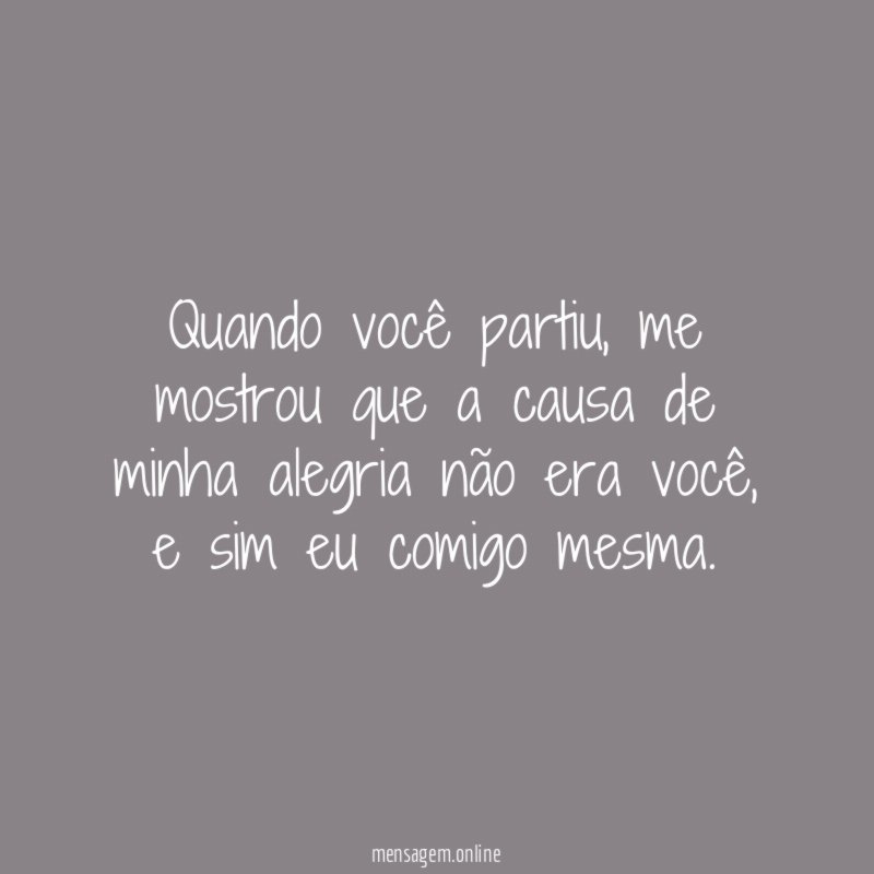 Quando você partiu