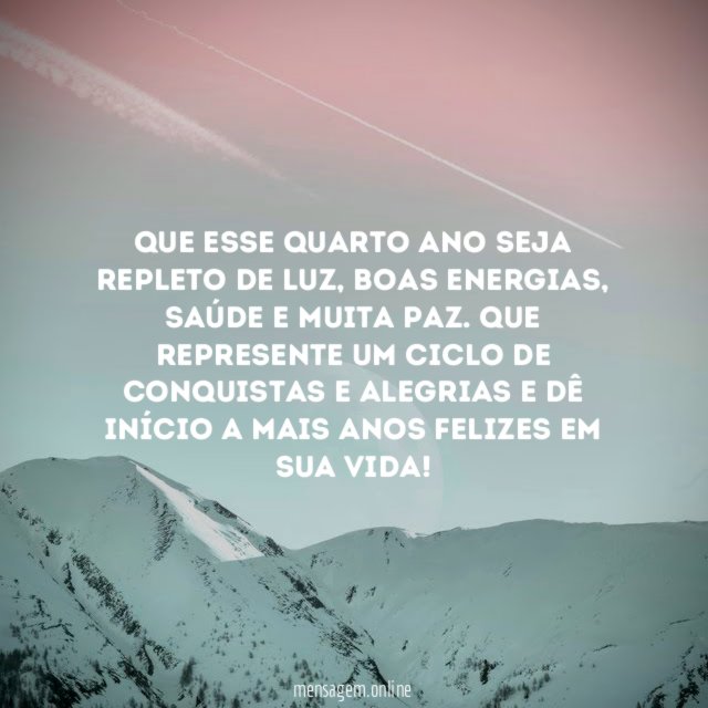Um quarto ano muito feliz!