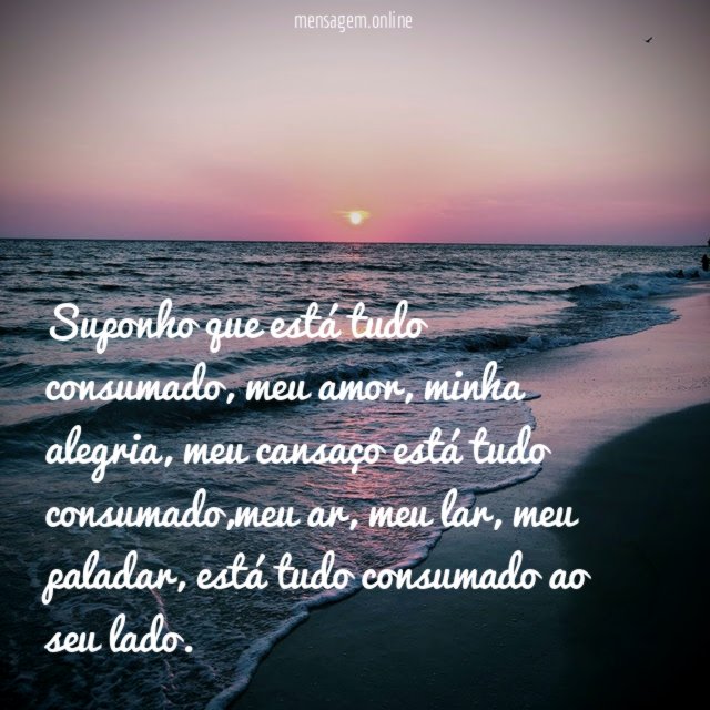 suponho que está tudo consumado