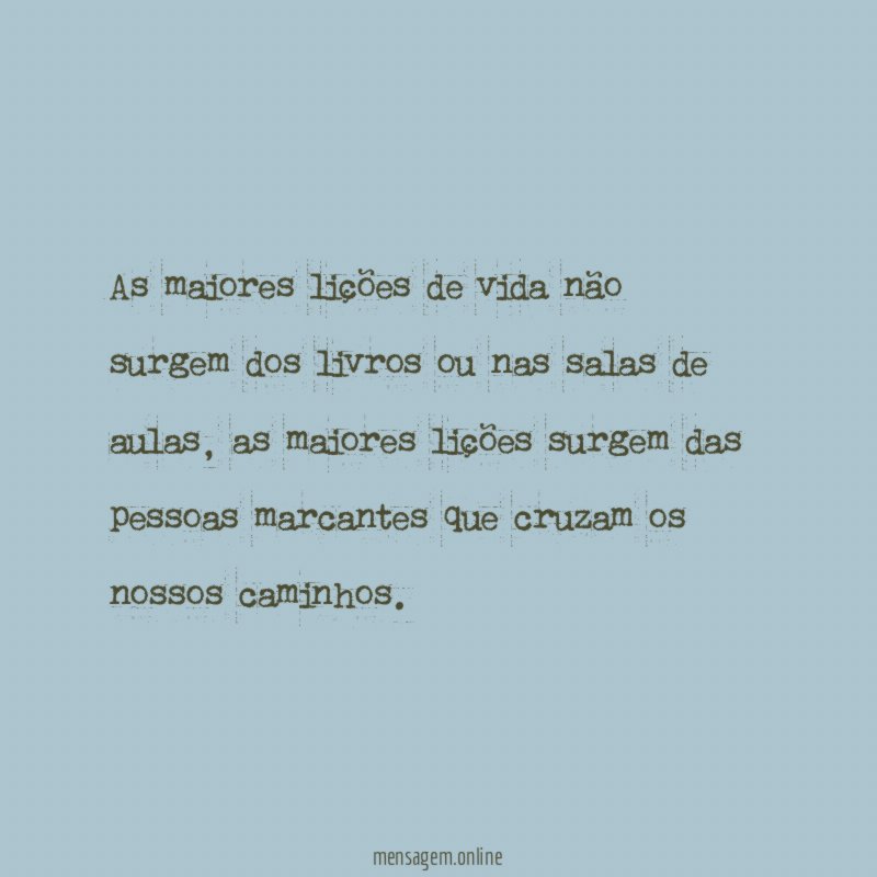 Lição de vida