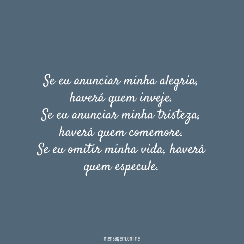Se eu anunciar minha alegria