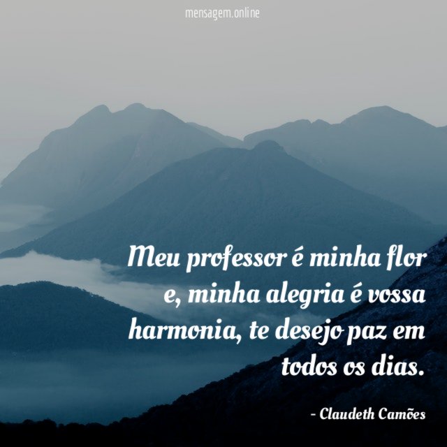 Meu professor é minha flor