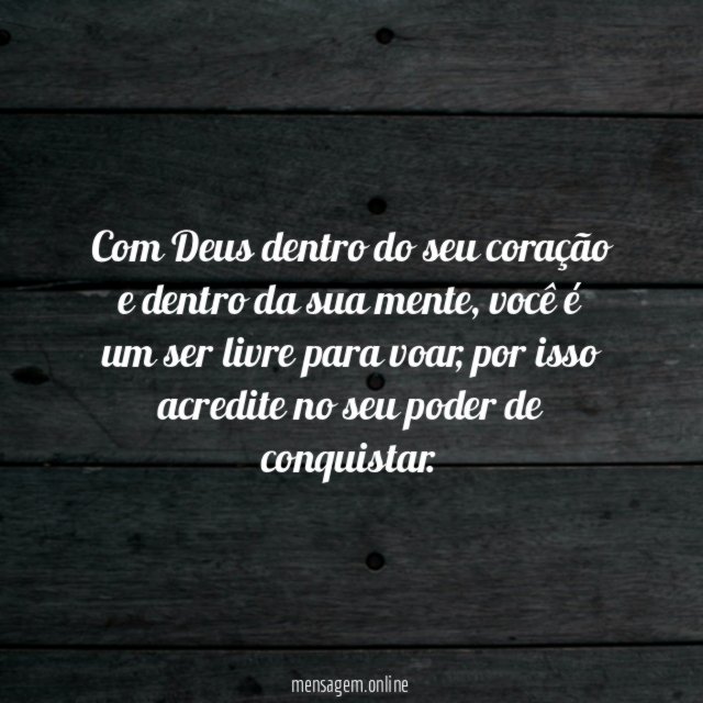 Com Deus, você é livre para voar