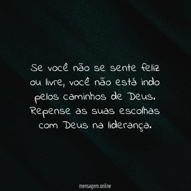 Deixe que Deus guie os seus caminhos