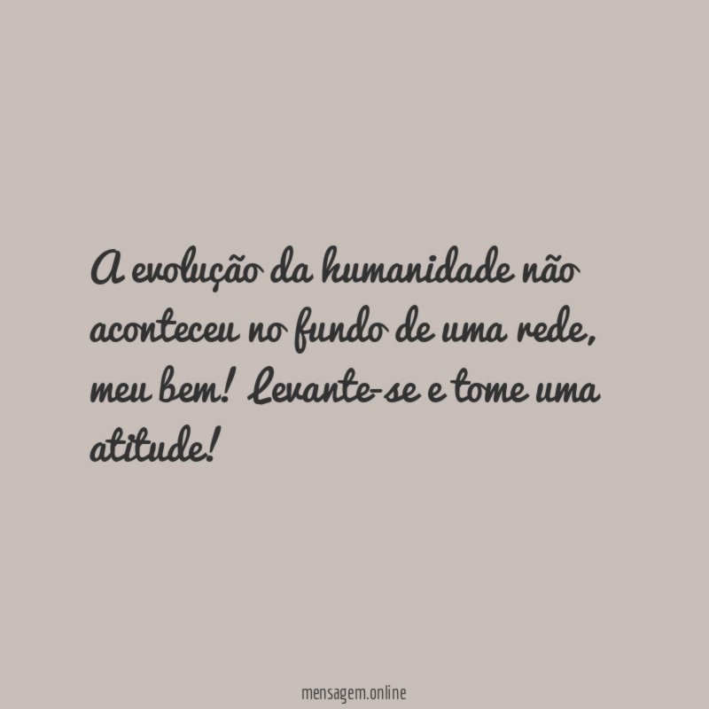 A evolução da humanidade não aconteceu no fundo