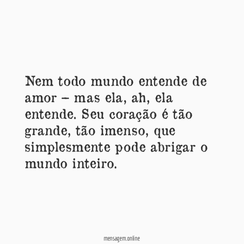 No seu coração cabe o mundo