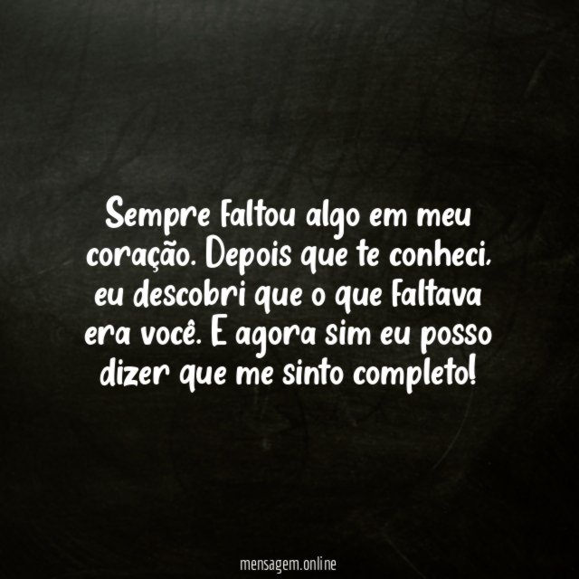 Me sinto completo
