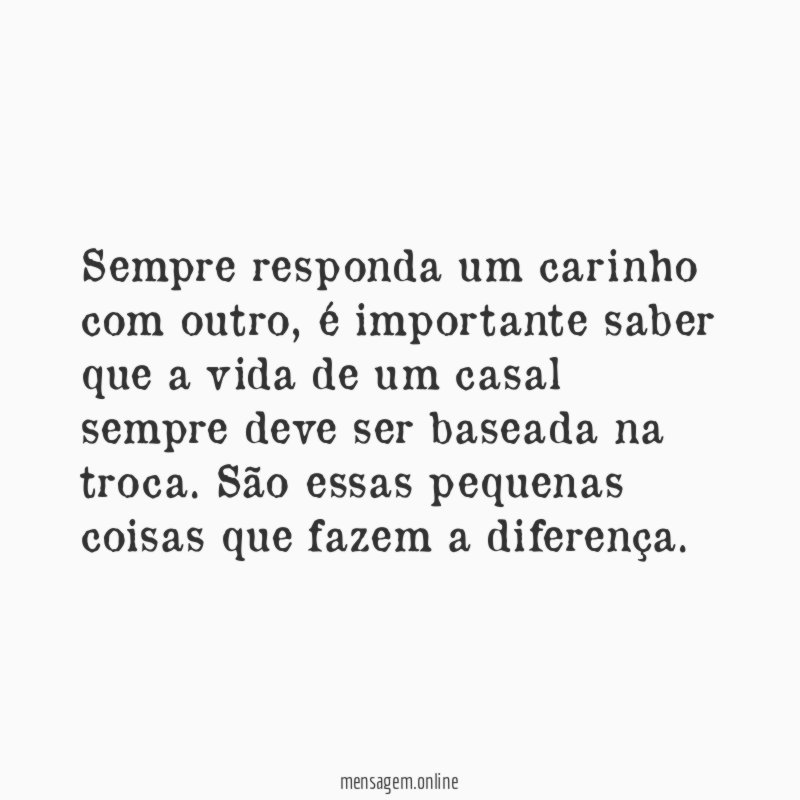 Troca de carinho