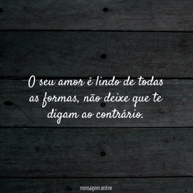 O amor é lindo