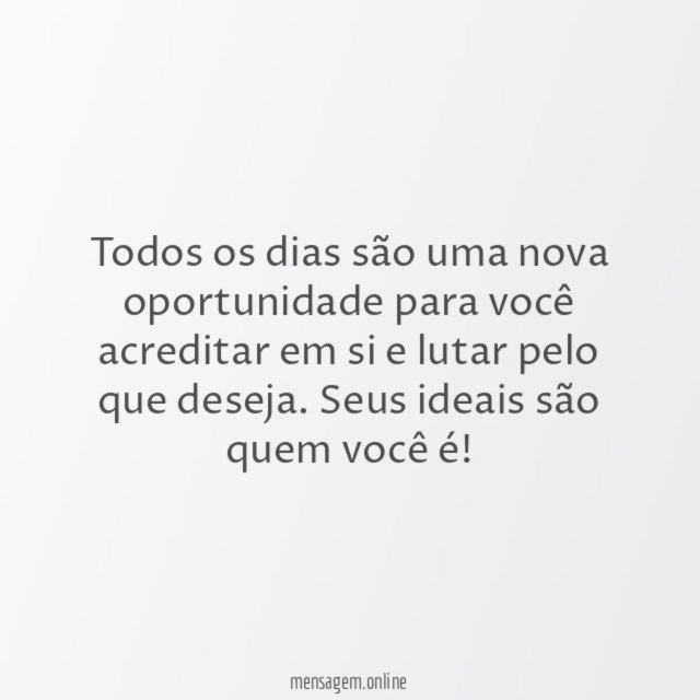 Lute pelo que você acredita