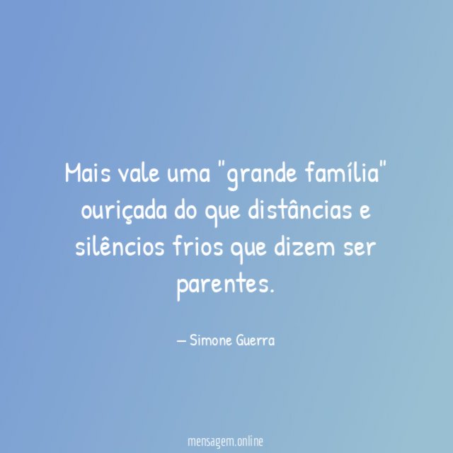 Mais vale uma "grande família" ouriçada do que