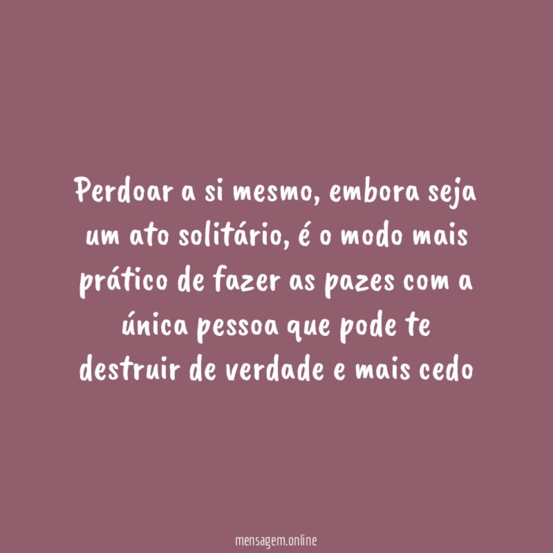 Perdoar a si mesmo