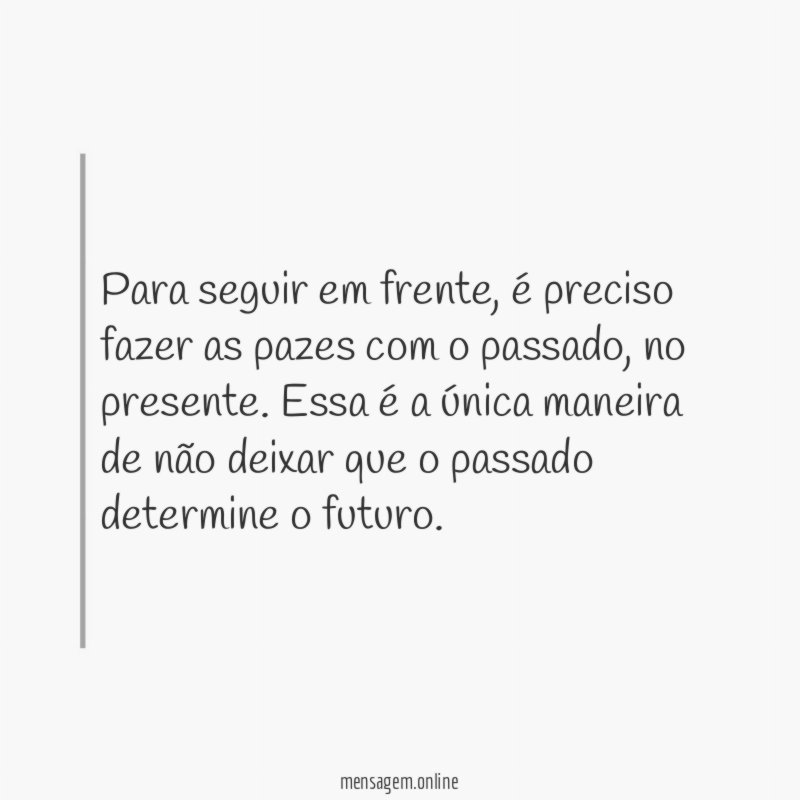 Para seguir em frente