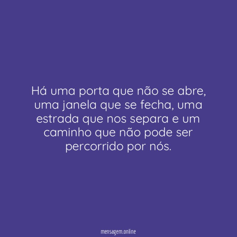 Há uma porta que não se abre
