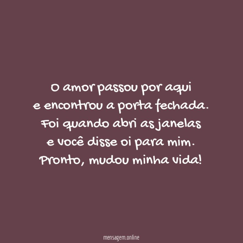 O amor passou por aqui e encontrou a porta fechada