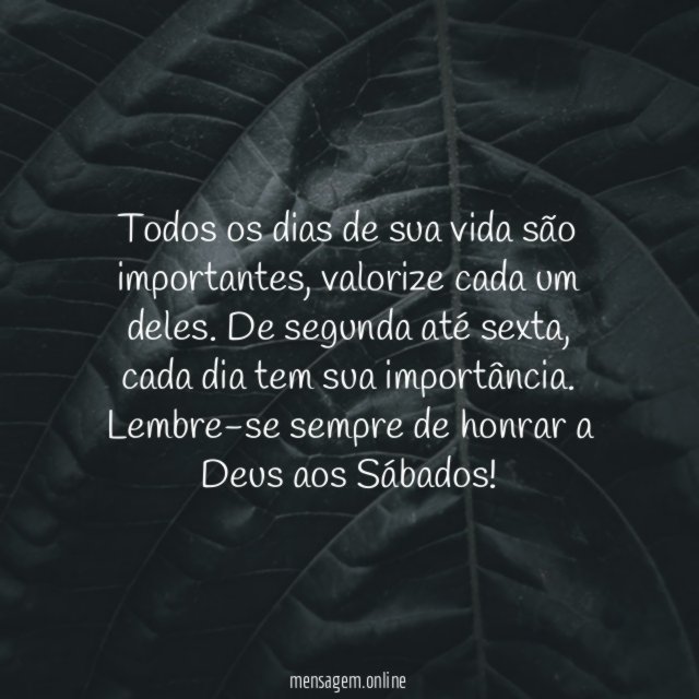 Dê valor para cada dia