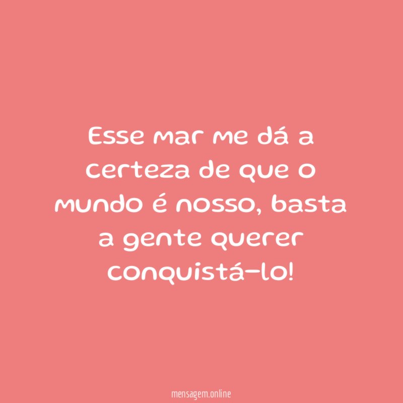 O mundo é nosso