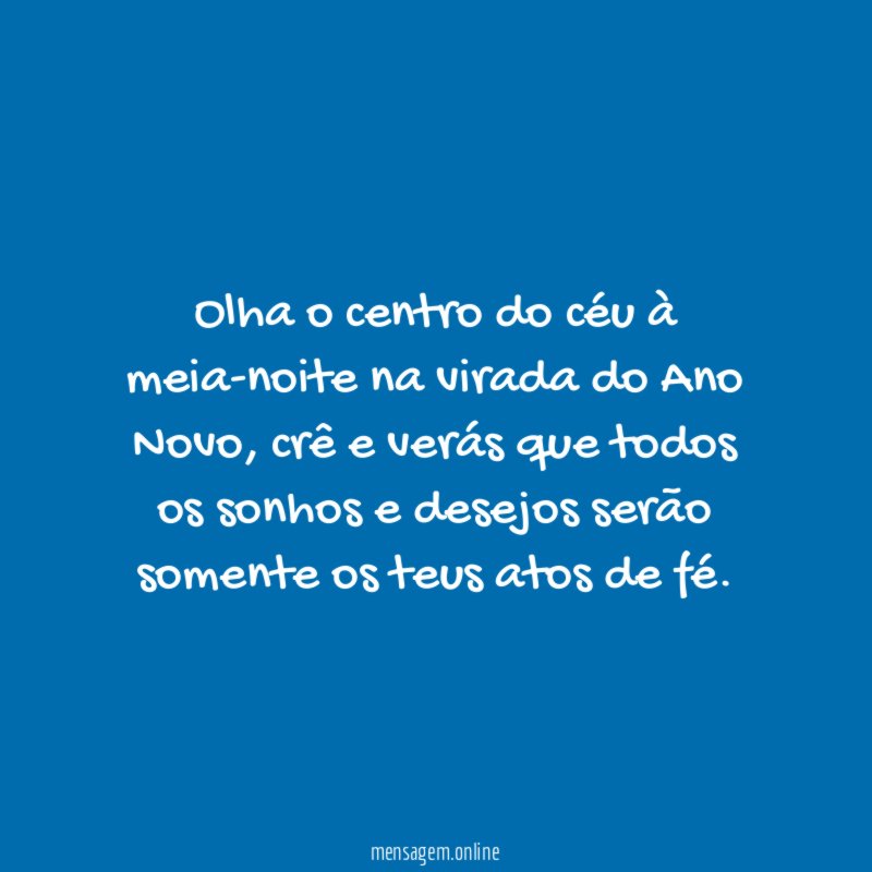 Olha o centro do céu à meia-noite na virada do Ano Novo