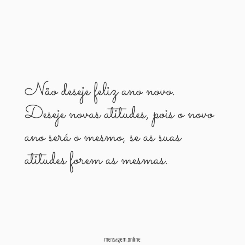 Não deseje feliz ano novo