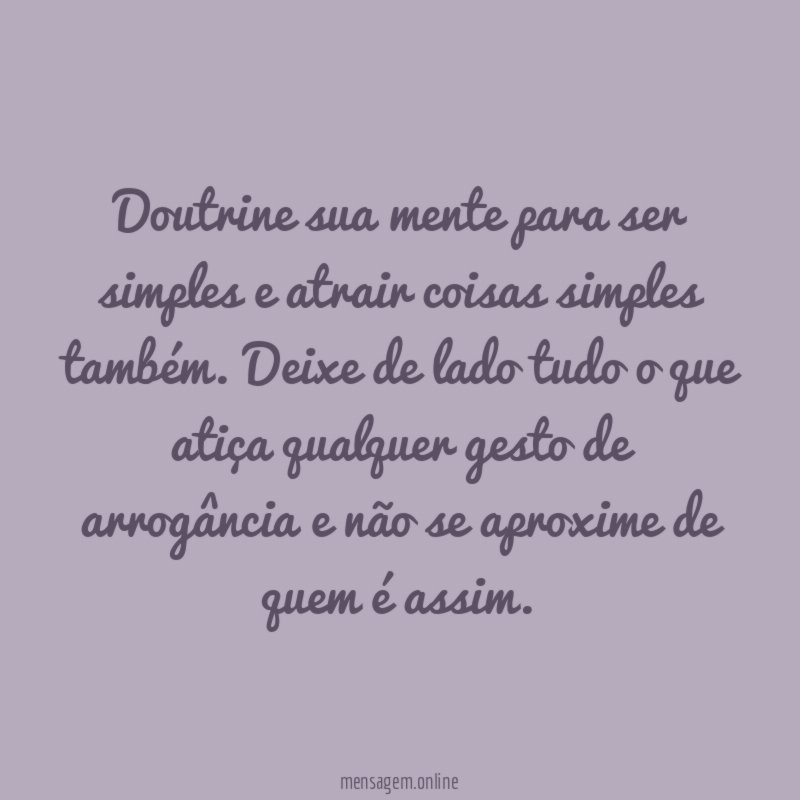 Doutrine sua mente!