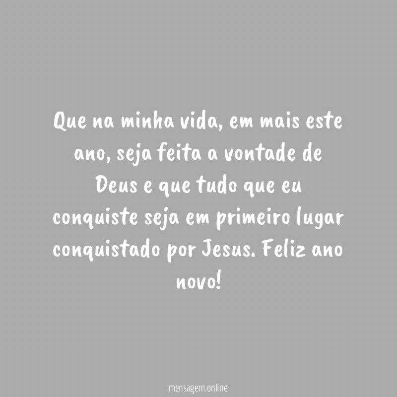 Que na minha vida