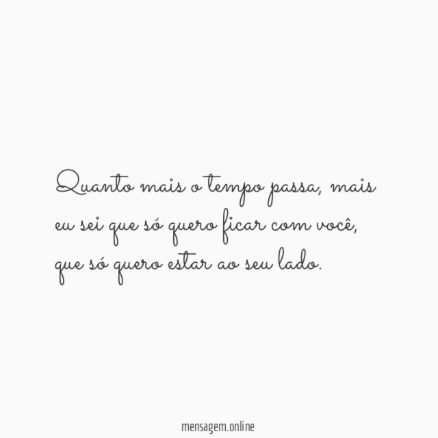 Só quero que a gente fique junto