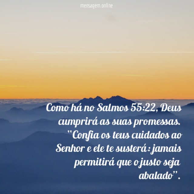 Deus cumprirá suas promessas