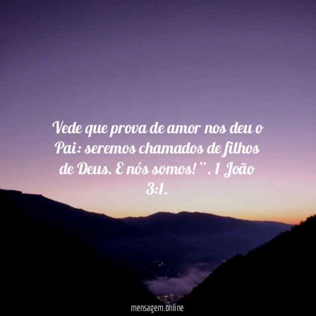 A prova do amor de Deus