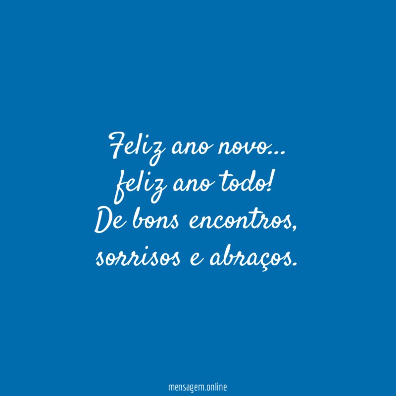 Feliz ano novo