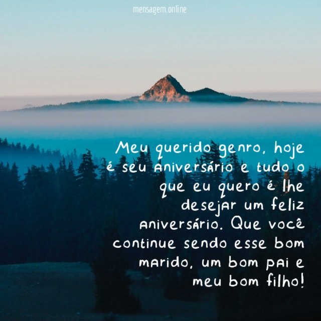 Parabéns, querido genro!