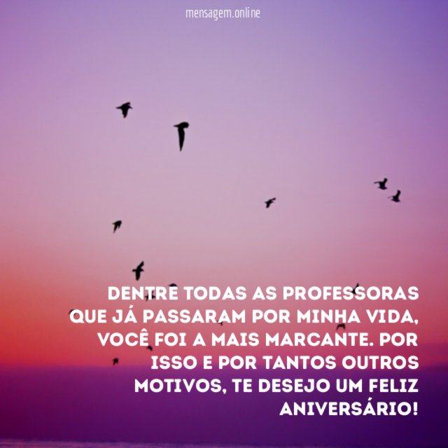 Você foi a melhor professora que já tive