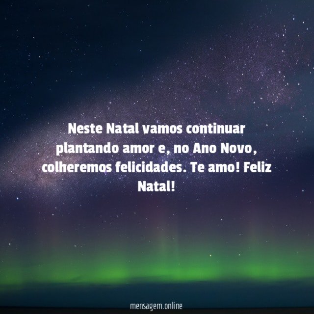 Neste Natal vamos continuar plantando amor