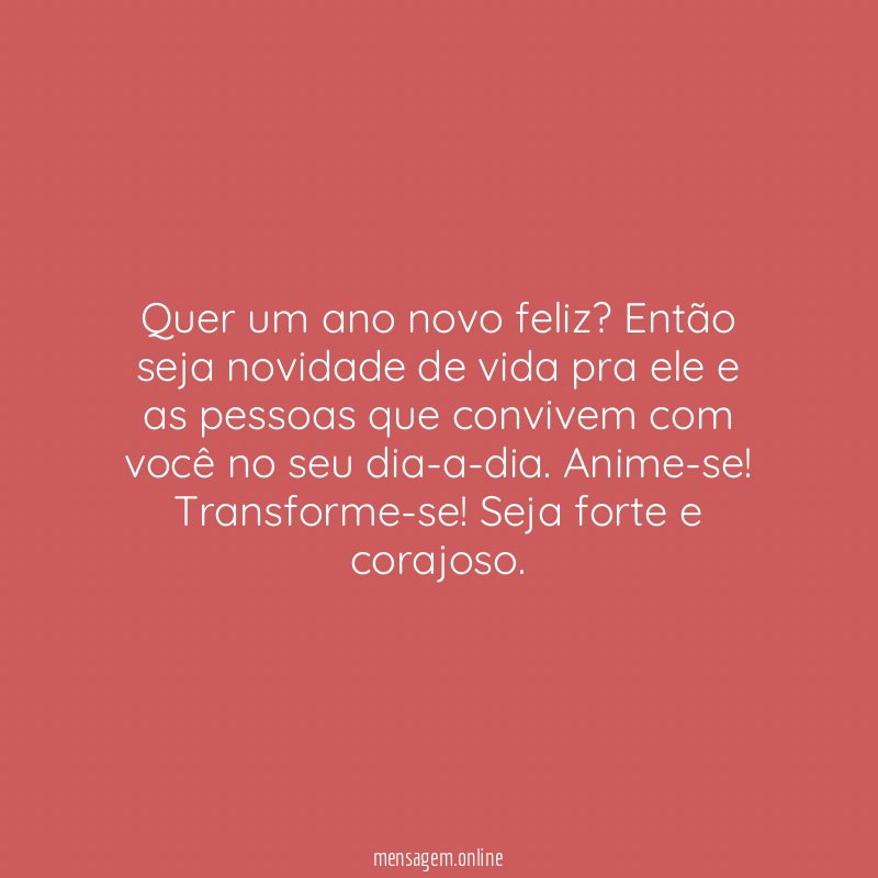 Quer um ano novo feliz