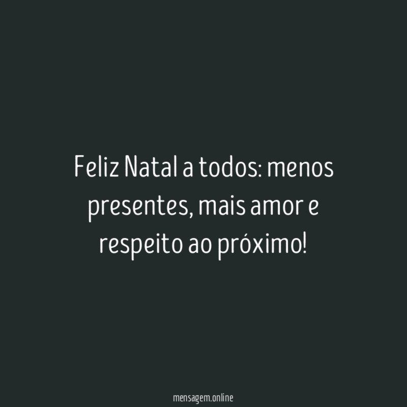 Feliz Natal a todos