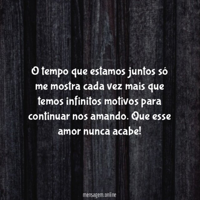 Motivos para ficarmos juntos