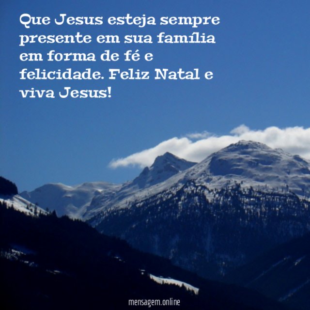 Que Jesus esteja sempre presente em sua família