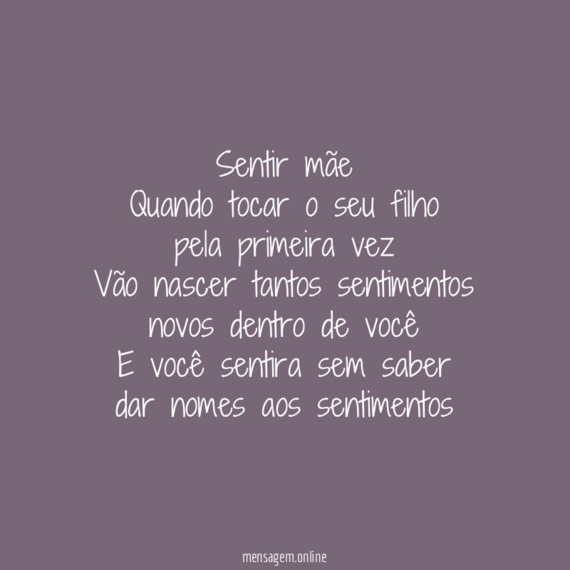 Sentir mãe