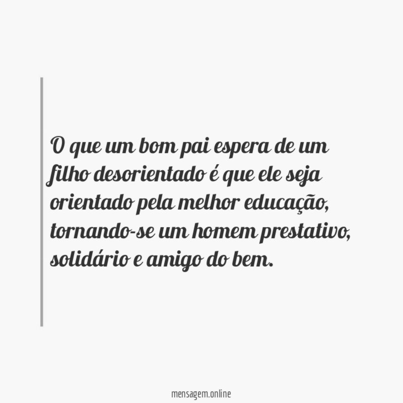 O que um bom pai espera de um
