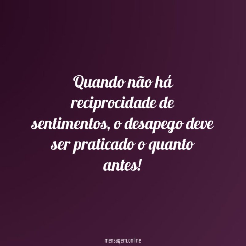 A reciprocidade e o desapego