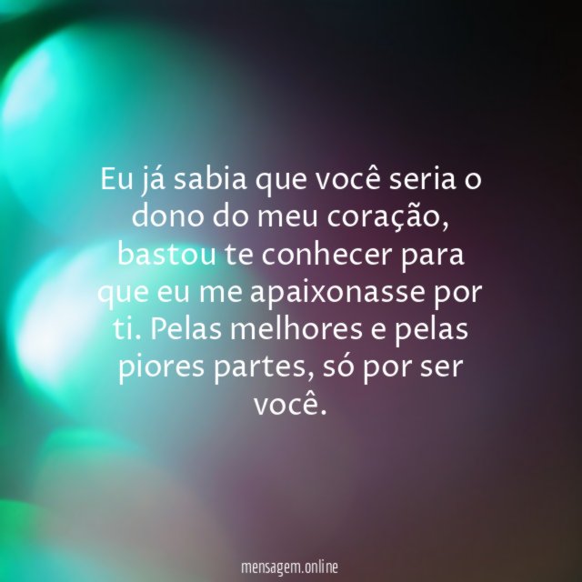 Eu já sabia que era você