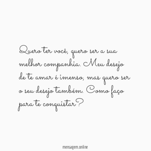 Desejo te amar