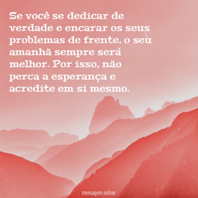 O amanhã será melhor