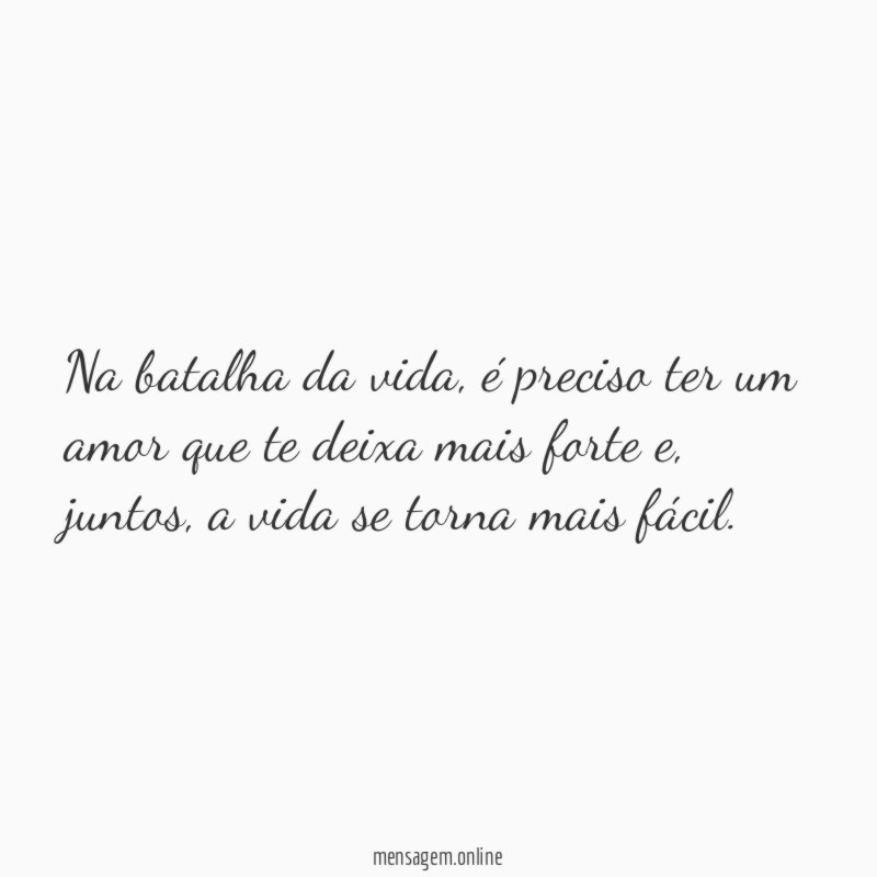 A batalha da vida