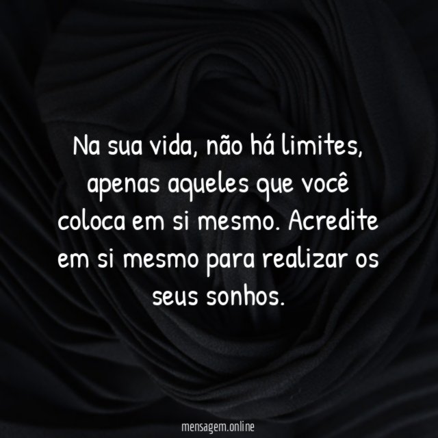 Não coloque limite para si mesmo